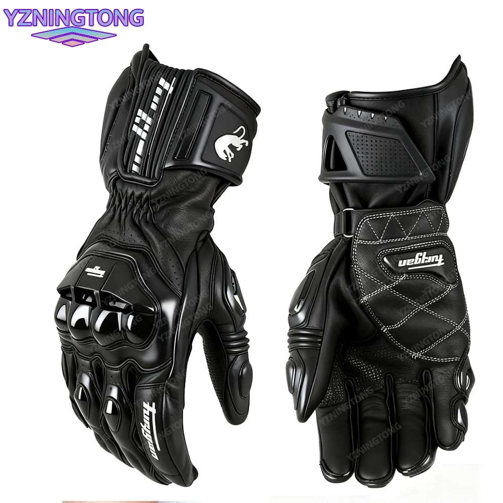 Guanti da moto a dita intere Guanti da corsa da motocross antiscivolo resistenti all'usura Guanti da esterno per moto touch screen per BMW Kawasaki
