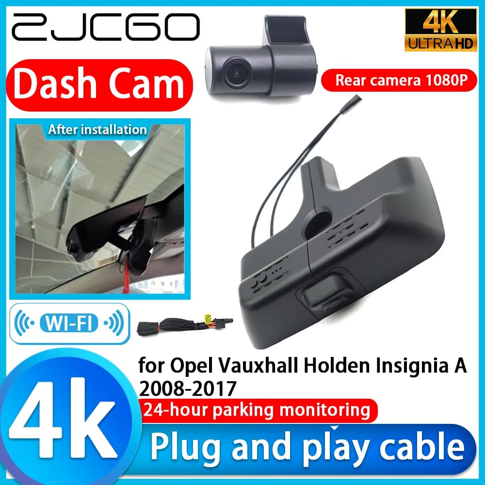 Telecamera DVR 4K per Opel Vauxhall Holden Insignia A 2008-2017, Dash Cam UHD 2160P con Lente Sony, Monitoraggio Parcheggio 24h, Registratore Video