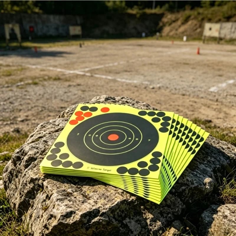 100pcs 8×8in Splash Target Stickers, Self Adhesive Reactive Paper, Outdoor Archery Sighting Shooting Training Targets