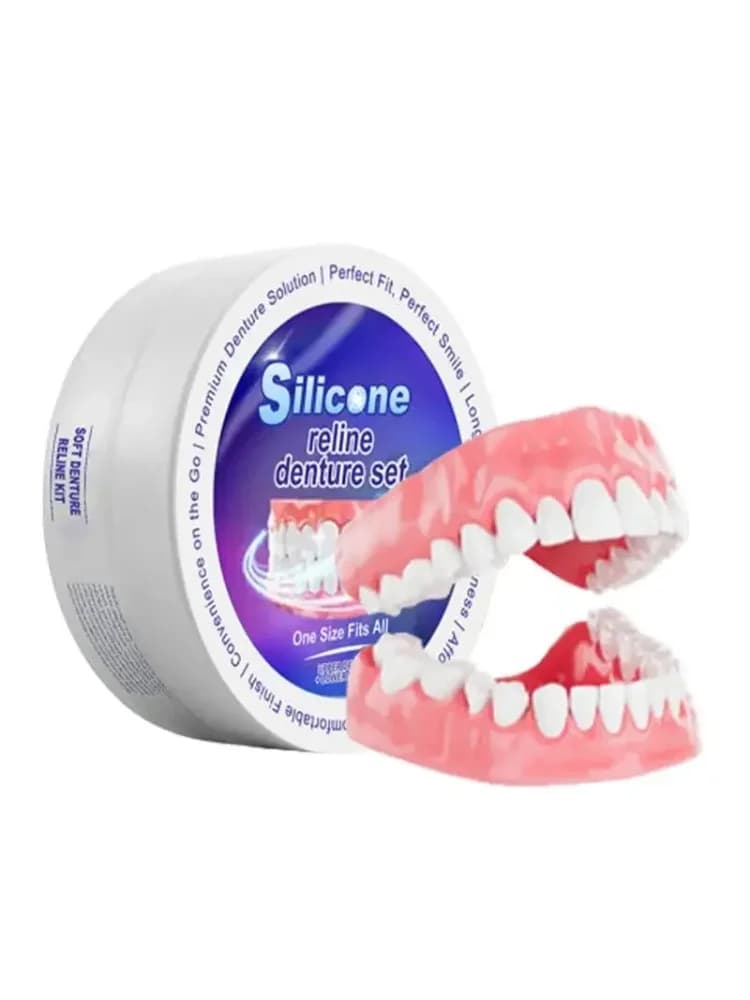 Set di Dentiere in Silicone Temporanee per Ortodonzia, Denti Finti 2026, Cura dell'Igiene Orale, Sbiancamento Dentiere Simulate 2028