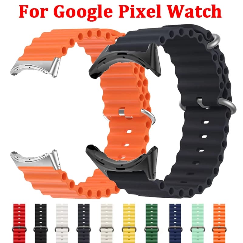 Ocean Strap For Google Pixel Watch 2 Band Replacement Belt Sport Silicone Bracelet Correa For Pixel Watch Watchbands Accessories