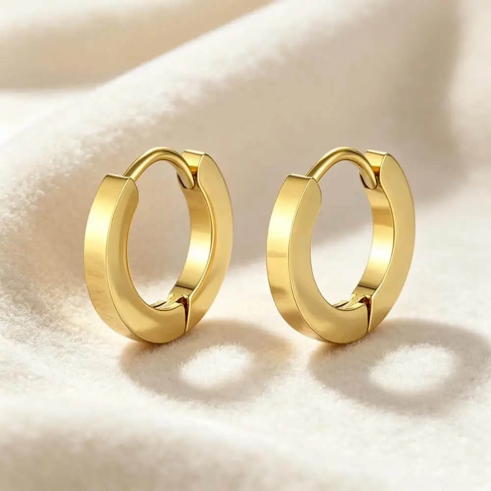 Stainless Steel Hoop Earrings For Women Men Female Male Rose Gold Silver Color Stacking Small Ear Bone Buckle Wedding Jewelry