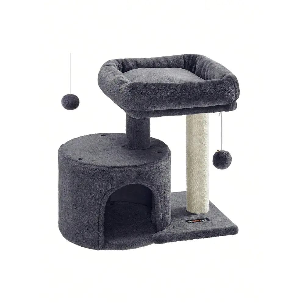 Albero per gatti, torre per gatti con palo in sisal, cuccia per gatti con posatoio imbottito, per piccoli spazi, gattini