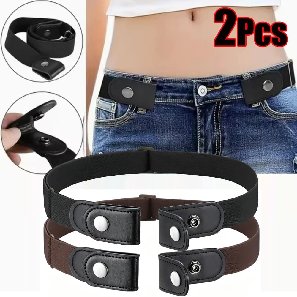 Cintura Elastica Invisibile Senza Tracce per Donna, Cintura Elastica per Jeans e Pantaloni da Uomo, Cintura Regolabile in Tela Senza Fibbia per Vestiti