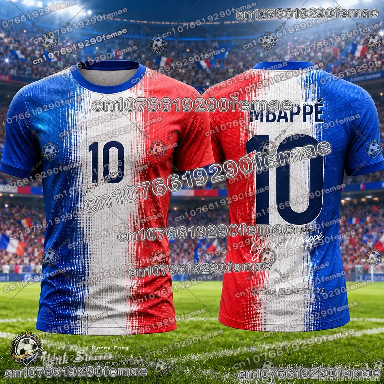 26-27 France Football Jersey Fan Gift Shirt Special Commemorative Quick Dry Breathable Comfortable Sportswear for Adults Kids