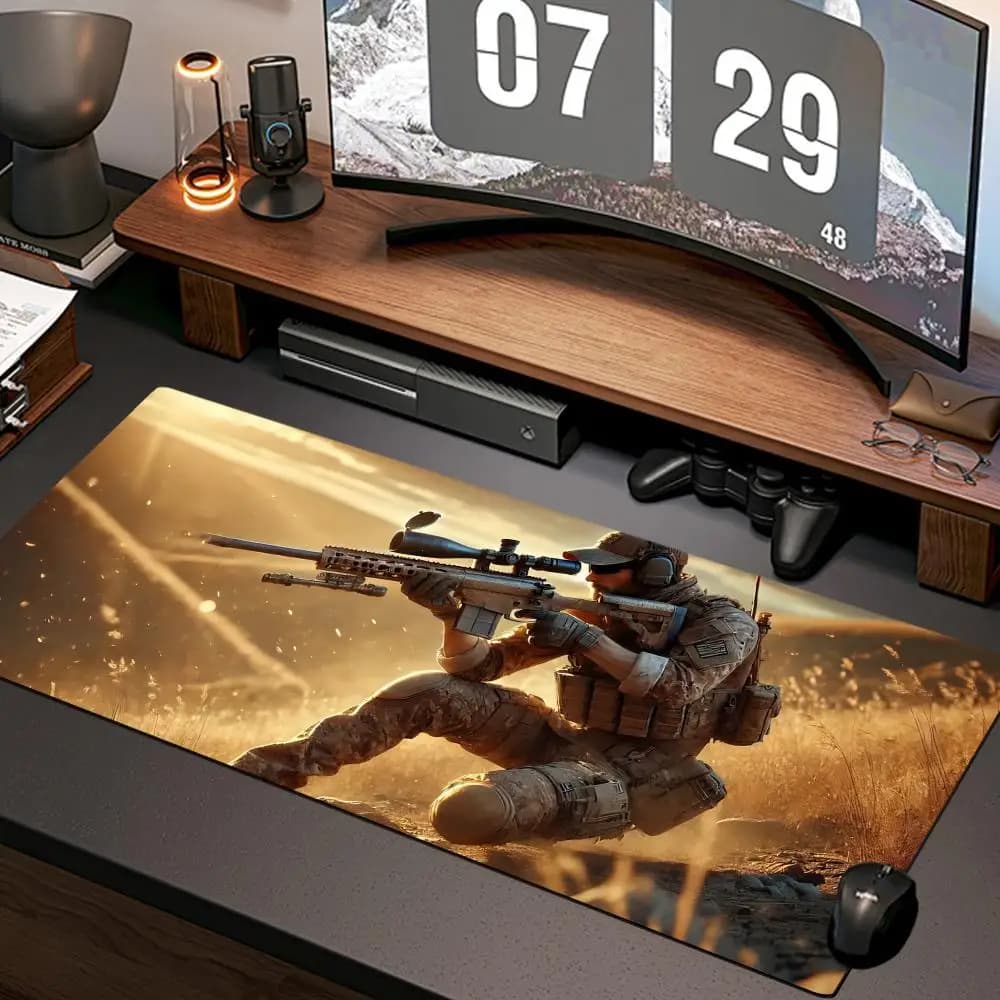 Tappetino per mouse da gioco Game Sniper, nuovo tappetino per computer da casa XXL, tappetini da scrivania in gomma naturale, antiscivolo, accessori da gioco per ufficio.