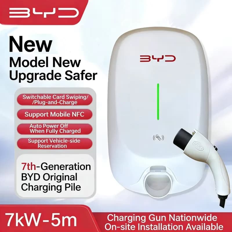 7KW Wall‑Mounted AC EV Charging Station GB/T Standard Home Wallbox Electric Vehicle Charger Compatible For BYD EV Car