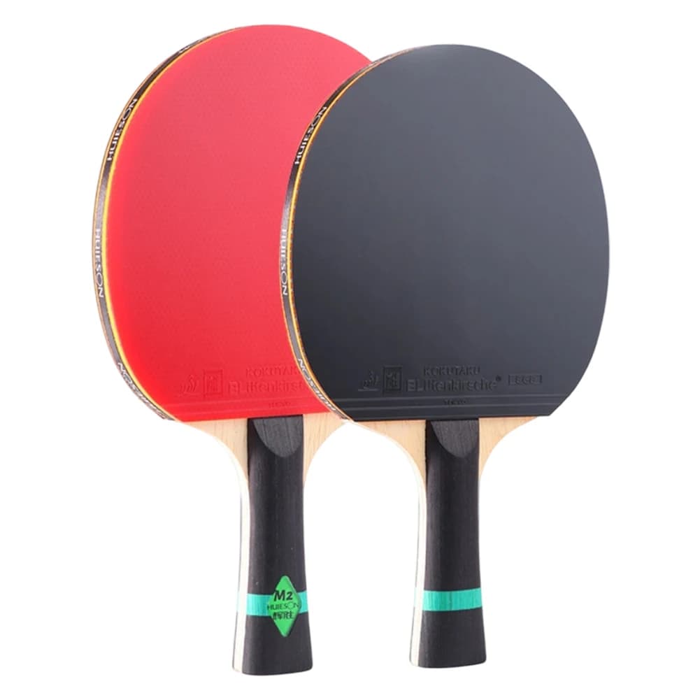 Training Table Tennis Paddle with Carbon Composite and 5 Layer Wood Base for Improved Ball Placement and Block Shots