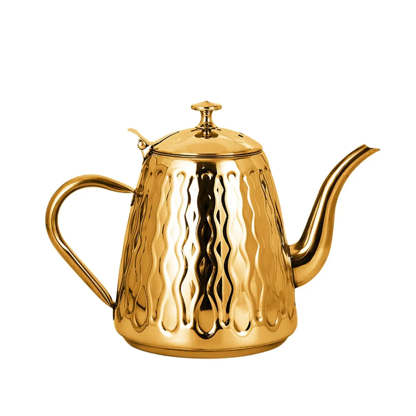 Stainless Steel Tea Pot Coffee Brewer Pot Loose Tea Maker Pour Drip Tea Warmer