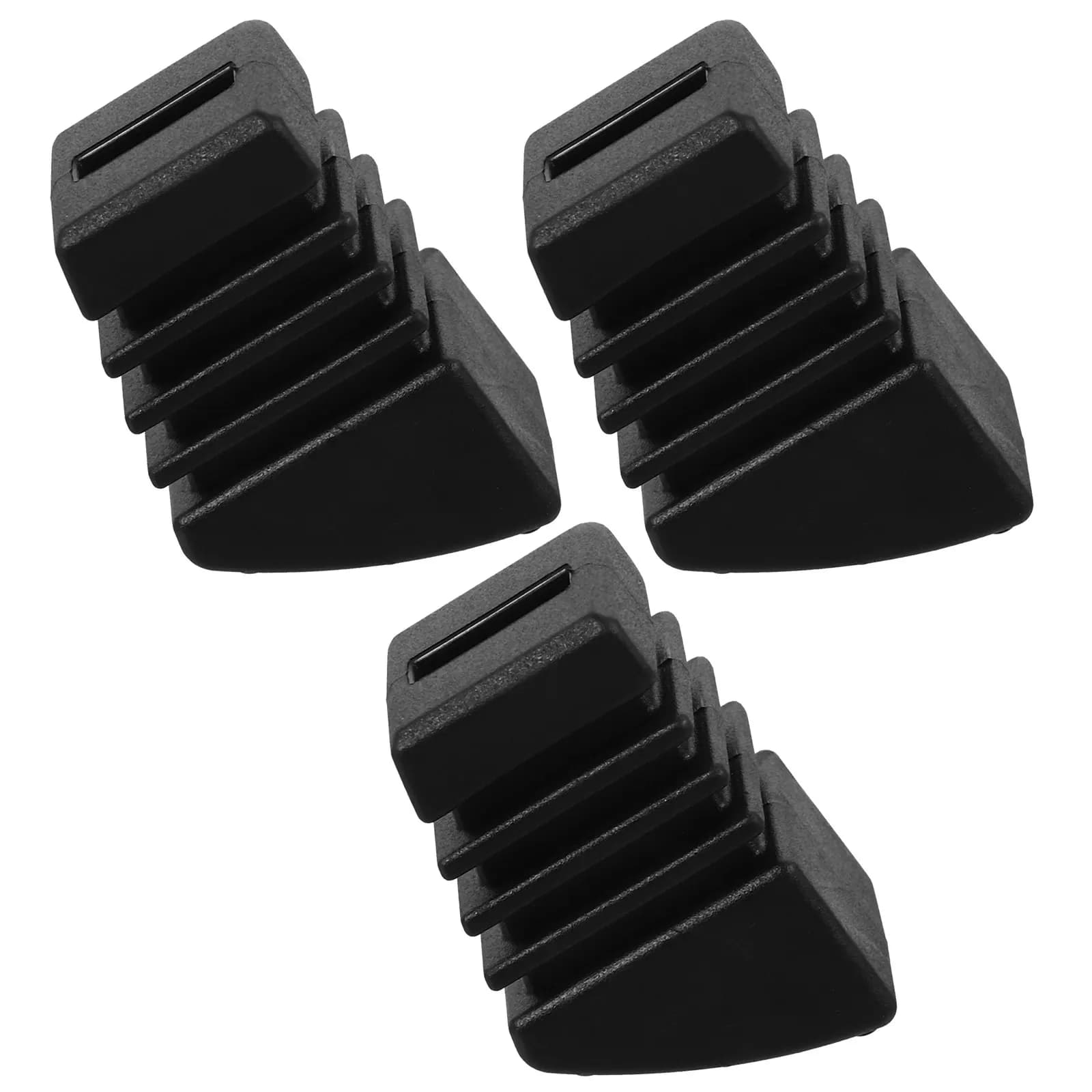 Set di 3 Protezioni per Piedi di Mobili e Tamburi, Kit di Supporto in Gomma Nera