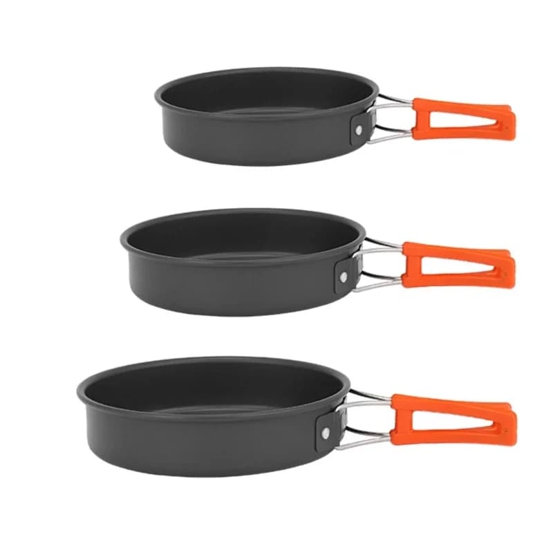 Portable pan with case non-stick pans light pan outdoor pots for camping trips