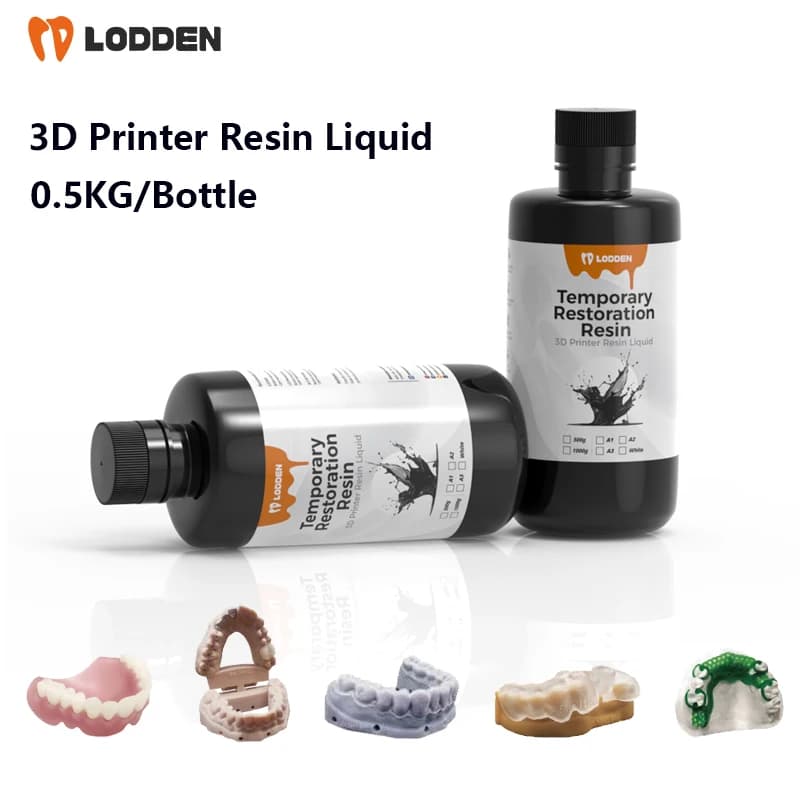 Liquid Resin for 3D Printer Dentale 500ml/Flacone, High Accuracy and Low Retreat, Materials for Laboratory Dentistic for Polymerization Photographic Resin