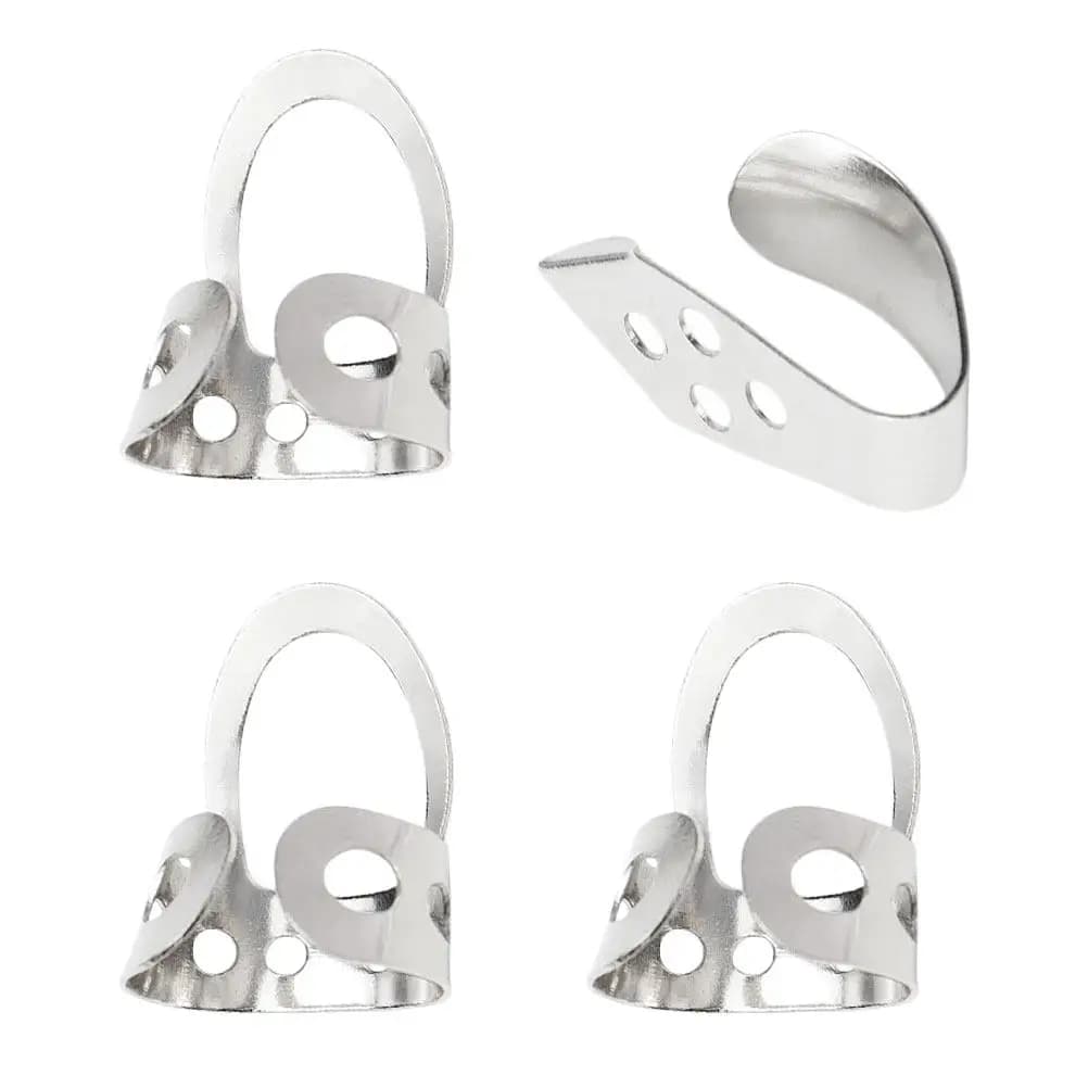 1Set High Quality Brass Banjo Finger Picks Metal Guitar Thumb Picks Ergonomic Shape for Banjo Playing Comfort Durability