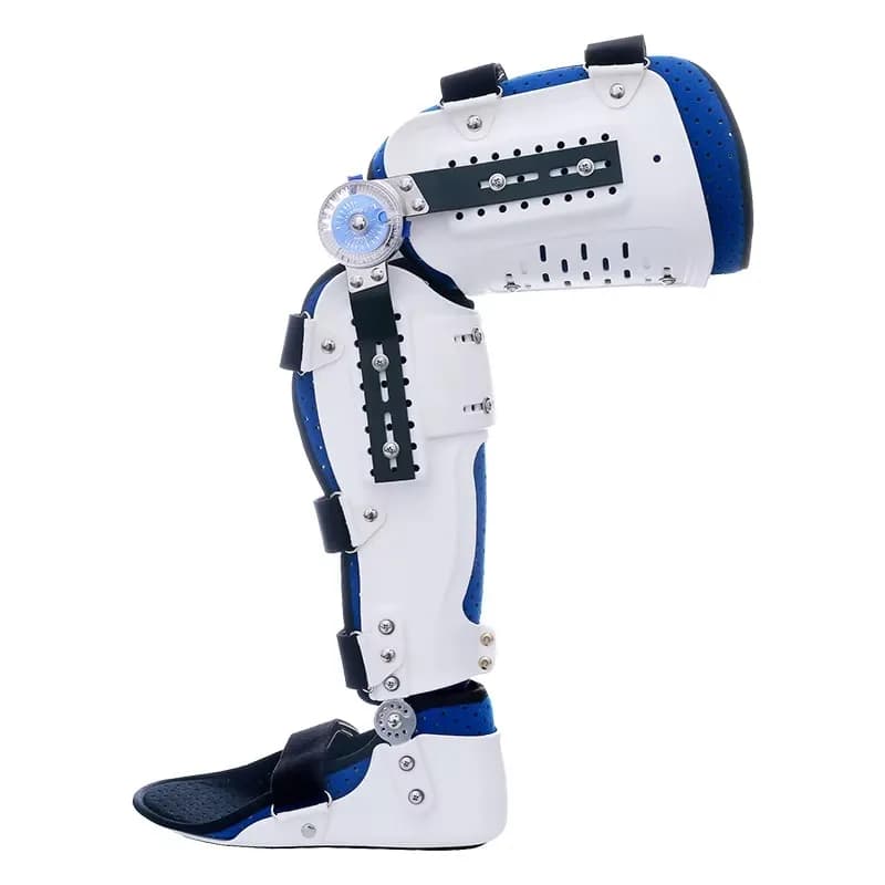 Immobilizzatore del ginocchio Supporto per ortesi del piede della caviglia del ginocchio incernierato Supporto per arti inferiori Staffa per gamba per frattura dell'articolazione del ginocchio