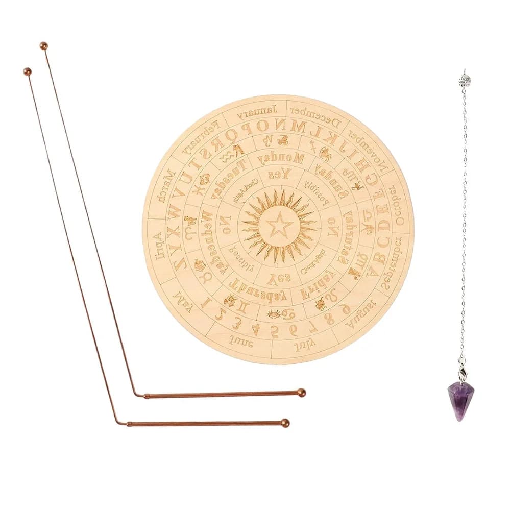 99.9% Pure Copper Telescopic Dowsing Rods With For Crystal Pendulum And Divination Pad Kit For Water Hunting Energy Therapy Tool