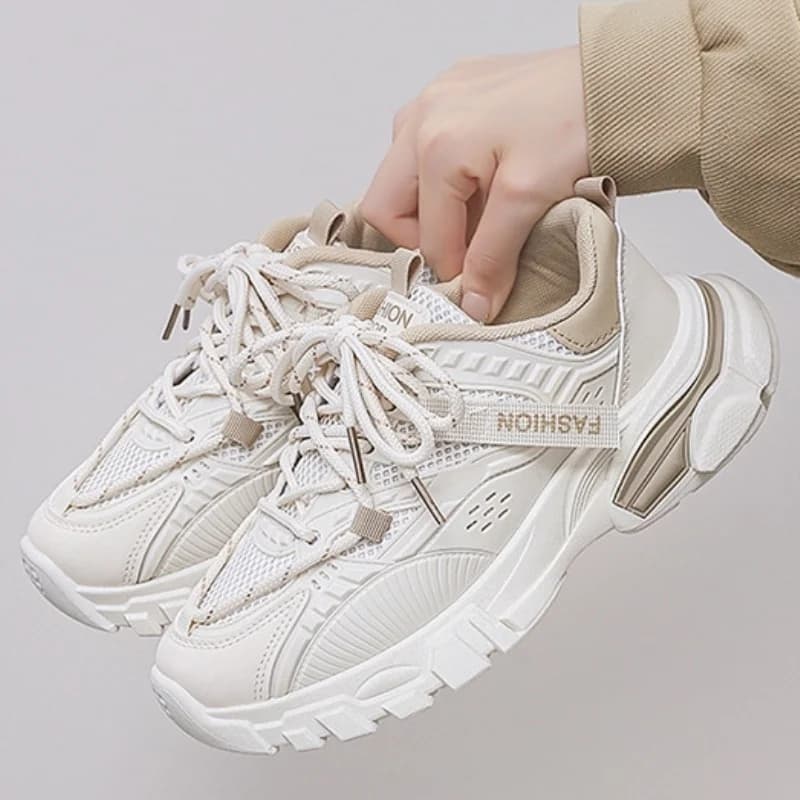 Women's Dad Sneakers Breathable Mesh Running Shoes Thick Bottom Casual Sports Shoes Fashionable Autumn 2024 MPPMCK Brand
