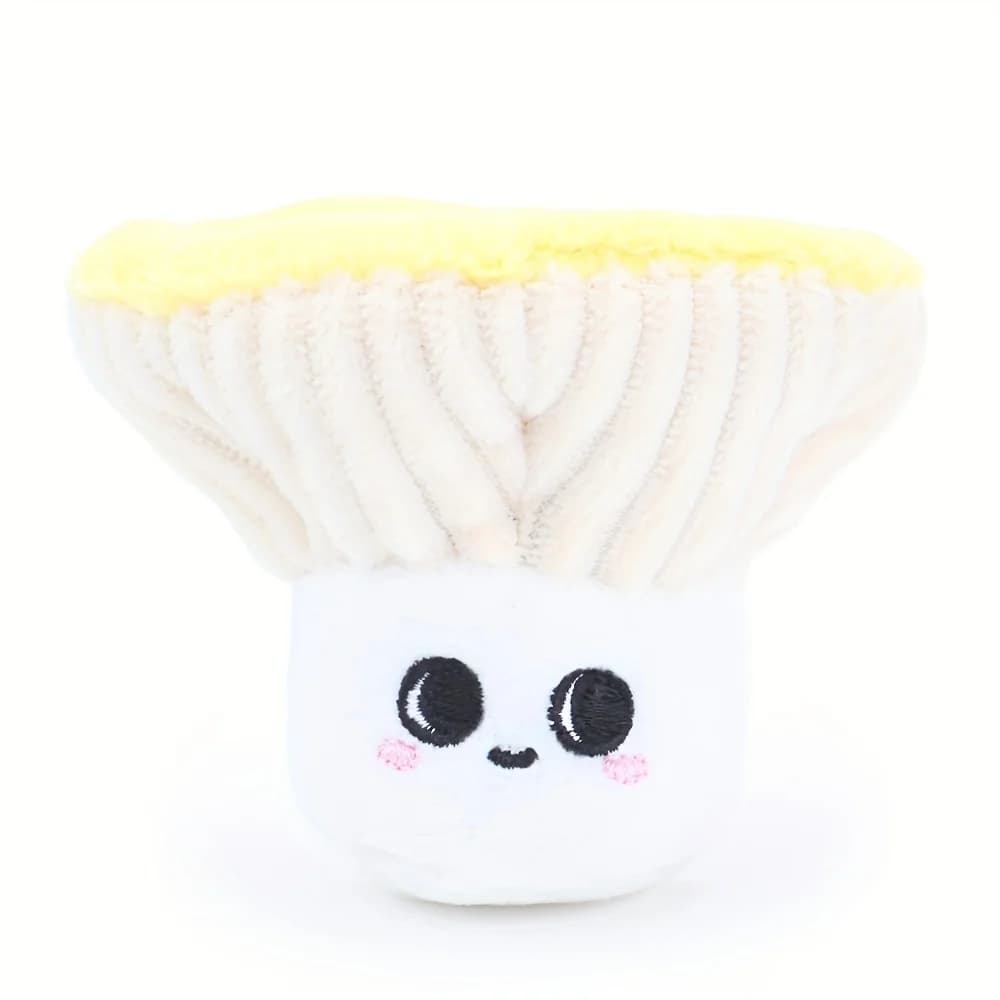 Serie di bambole di verdure di piante di peluche di funghi gialli da 8CM per regali di giocattoli rilassanti per bambini piccoli