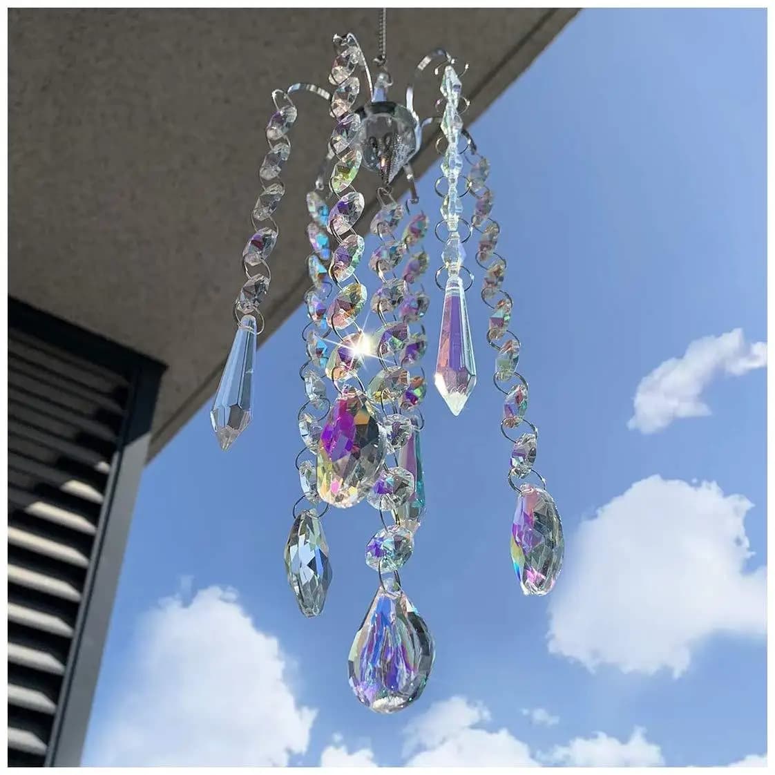 Chandelier Wind Chimes Crystal Suncatcher Window Hanging Sun Catchers Prism Rainbow Maker Pendant