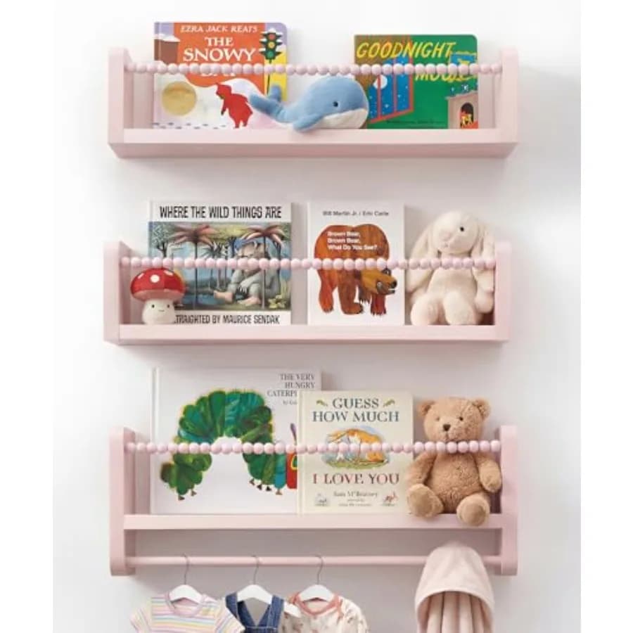 Set di 3 Mensole da Parete per Libri, Scaffali in Legno, Decorazione Murale, Piccole Mensole Galleggianti per Camera da Letto, Cucina, Spezie