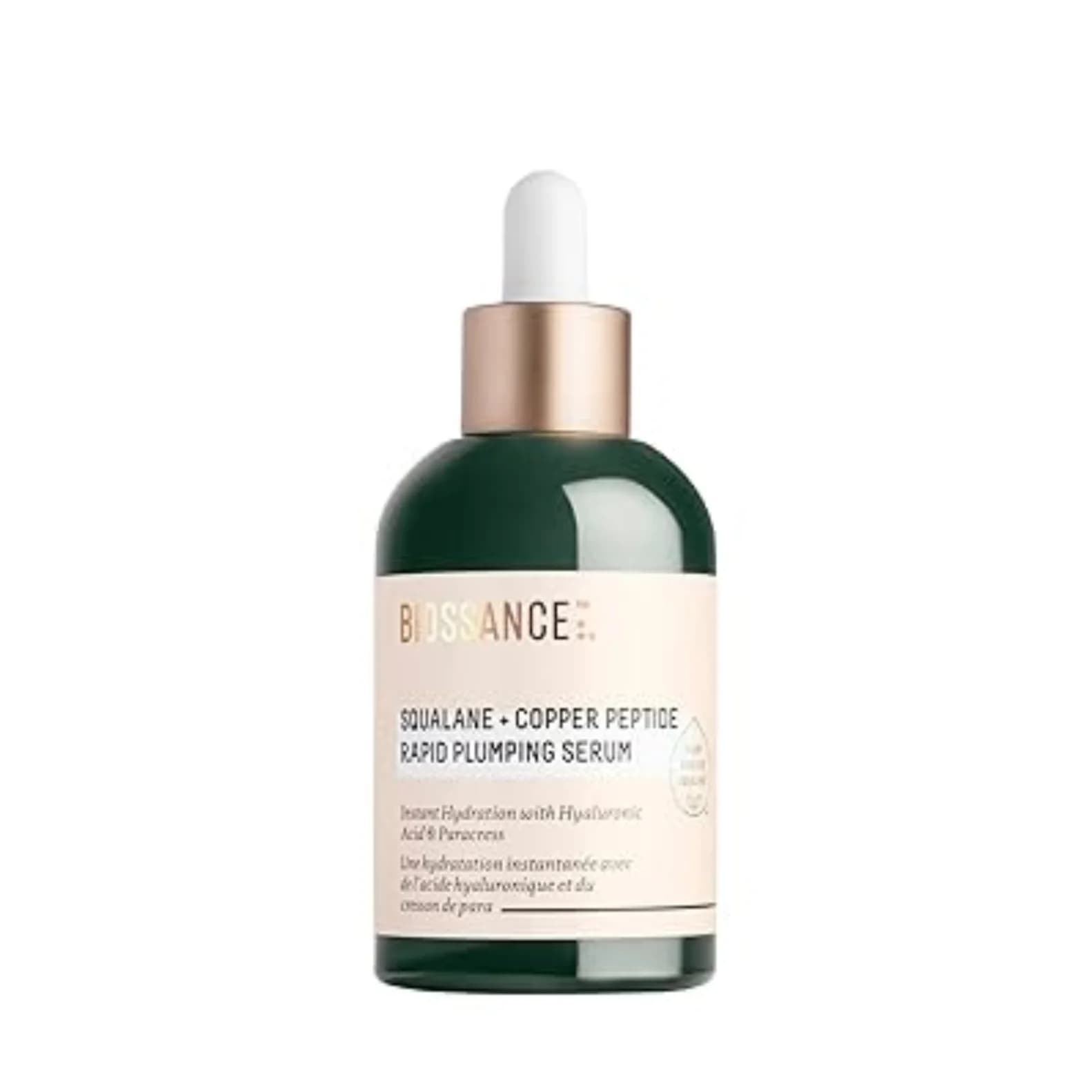 Siero Rimpolpante Rapido con Squalano e Peptidi di Rame - Siero Viso per Tutti i Tipi di Pelle - Cura della Pelle Visibilmente Rimpolpante e Rassodante