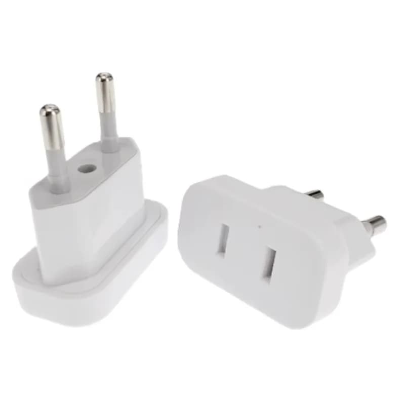 Adattatore per Prese Elettriche da Viaggio, Convertitore da Spina USA a Spina Europea, Adattatore di Alimentazione Europeo 4.0/4.8mm