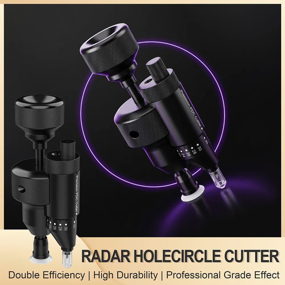 Multi-size Round Cutter with Metal Blade, Radar Hole Punch Cutting Tool for Car Wrap Vinyl Film Install, No Damage To Car Paint