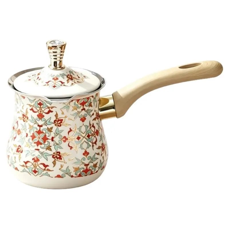BAAO-Coffee Maker (With Lid), Stainless Steel Coffee Maker With Milk Cup, Tea, Chocolate, Butter, And Milk Cup