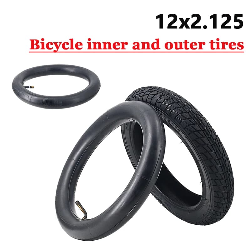Pneumatico gonfiabile 12x2.125 pneumatici interni ed esterni 12 pollici scooter da bicicletta passeggino pneumatico camera d'aria accessori per pneumatici esterni