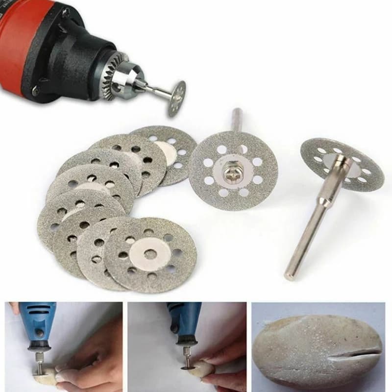 Dischi da taglio diamantati Set di lame per seghe metalliche HSS Mini lama per sega circolare per utensili rotanti ruote da taglio in resina diamante 22mm