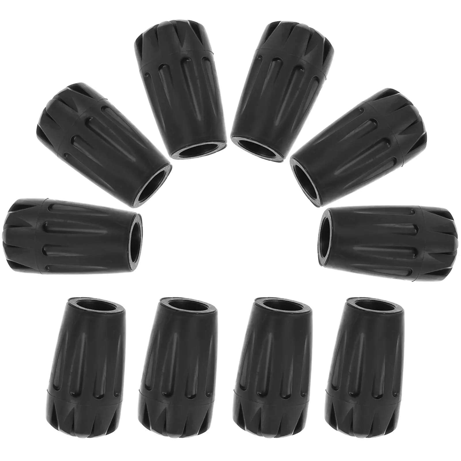 10Pcs Trekking Poles Tips PVC Anti-Slip Protective Covers Round Edge Design for Hiking Stick Walking Pole Cane Outdoor Trekking