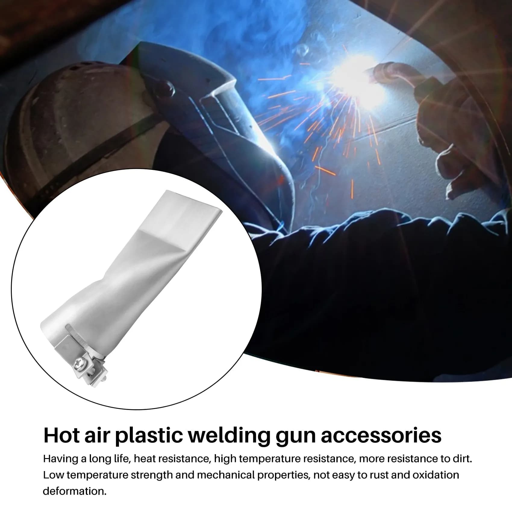 Ugello tubolare piatto a bocca larga A33Z-40Mm per pistola per saldatura di plastica/calore ad aria calda/per bocca per saldatore di plastica