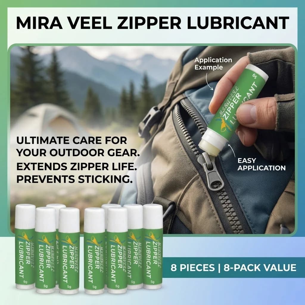 Stick Lubrificante per Cerniere di Attrezzatura da Campeggio - Cera Impermeabile per Cerniere Appesantite/Rigide sulle Tende, Sacchi a Pelo e Zaini