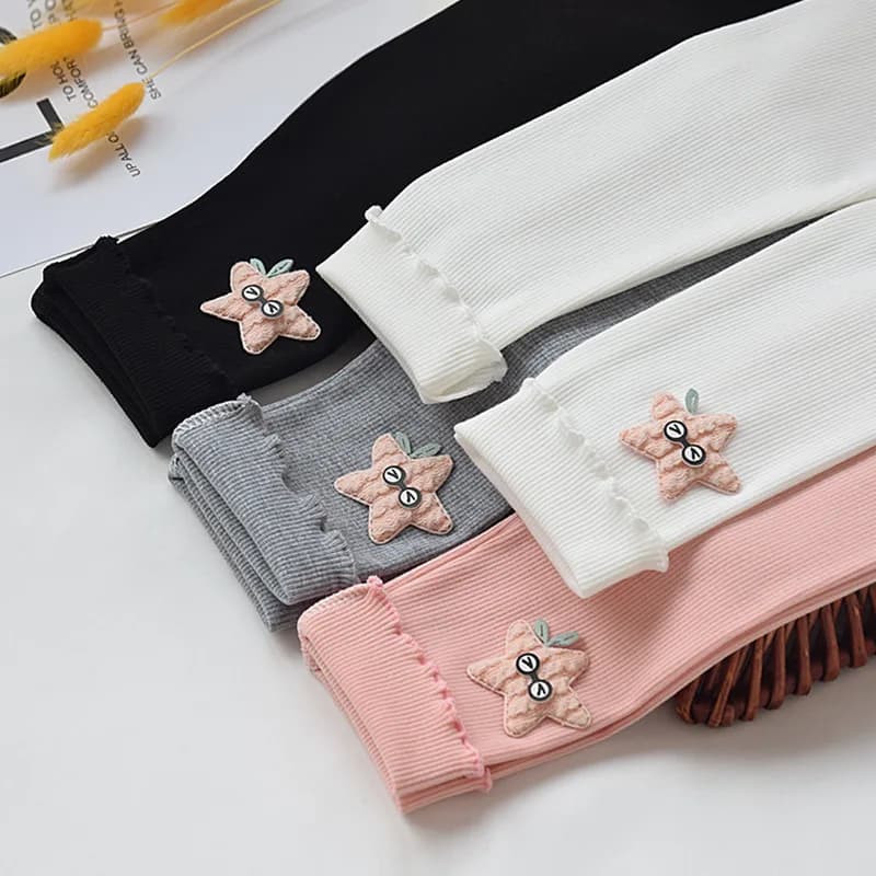 2026 Trendy Spring Autumn Kids Vertical Stripe Leggings Soft Thin Elastic Stylish Daily Outer Long Trousers For Little Baby Girl