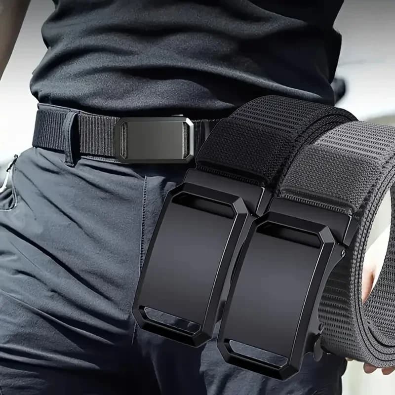 Nuova cintura con fibbia automatica, cintura per pantaloni da allenamento militare casual in tela tattica per abbigliamento da lavoro all'aperto per uomo YD799