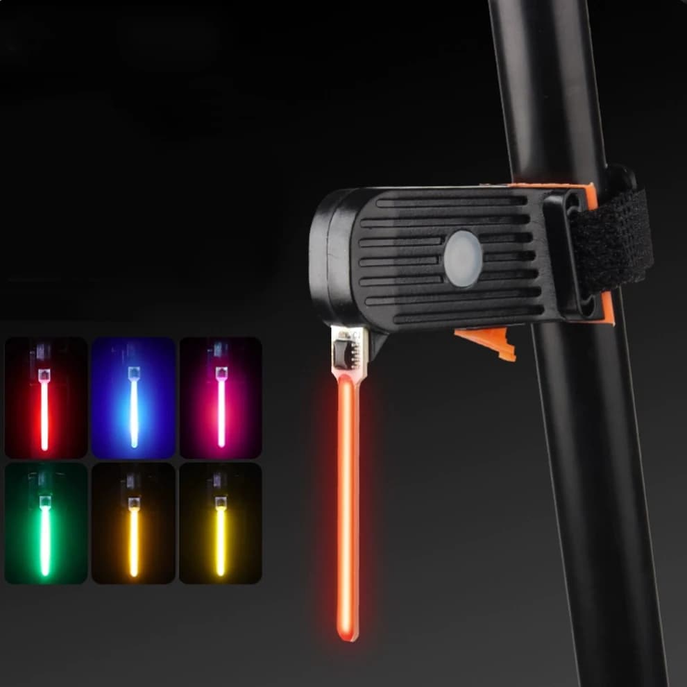 Luce posteriore per bici Lampada a luce che scorre Impermeabile USB ricaricabile LED Luce per bici Flash Luci posteriori posteriori per reggisella per bici da strada MTB