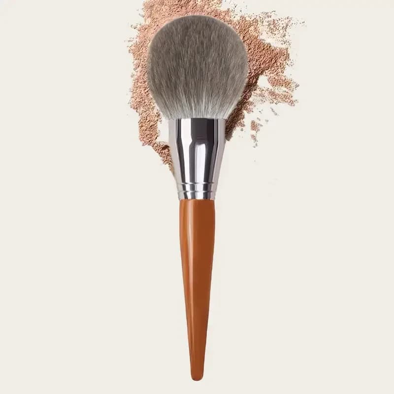 Pennello per cipria in polvere Setole di nylon morbide e grandi Pennelli per cipria rotondi Pennello per fard per fondotinta Pennelli cosmetici per trucco fard e contorno