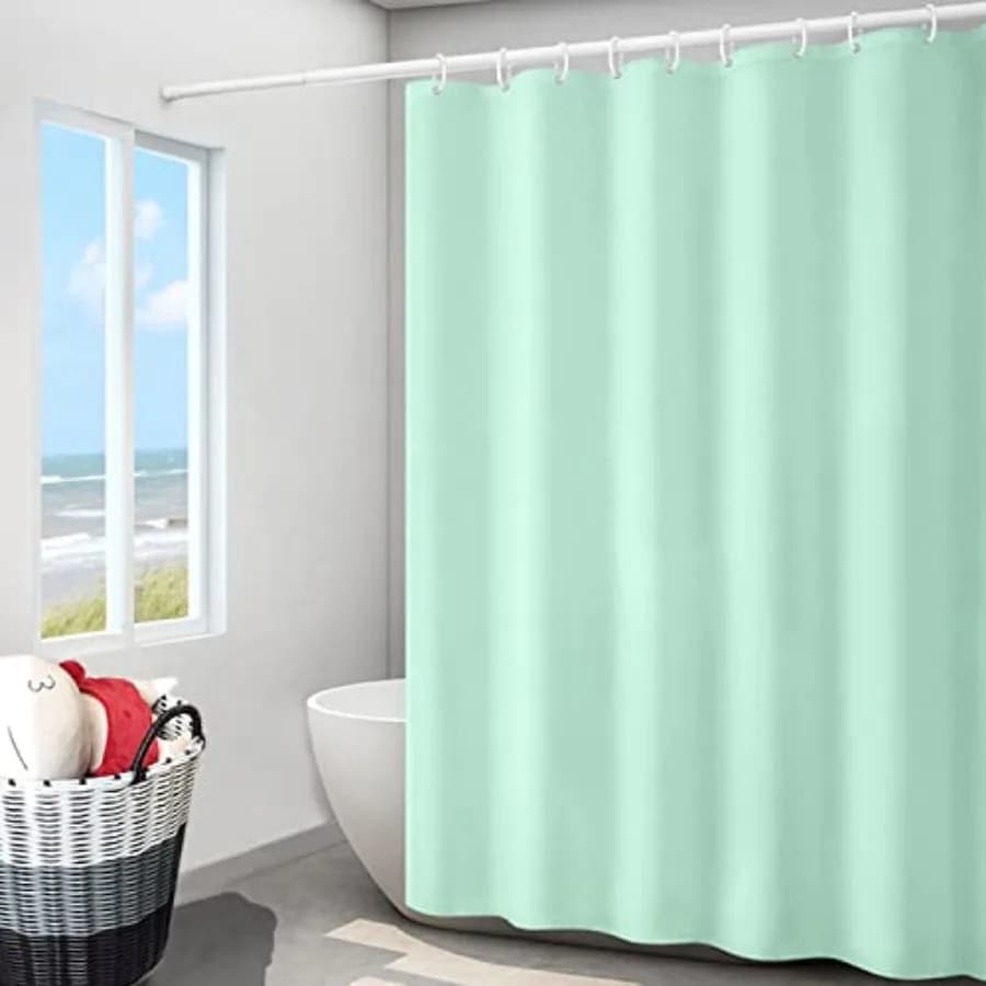 Fabric Shower Curtain Liner with Magnets, Waterproof Hotel Quality, 72 x 72 Machine Washable