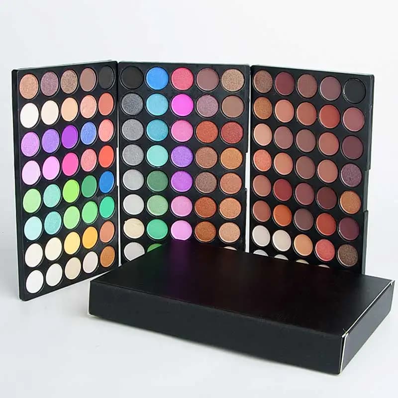 120 color eye makeup, 3 in 1 shade palette, highly pigmented opaque shade for festivals