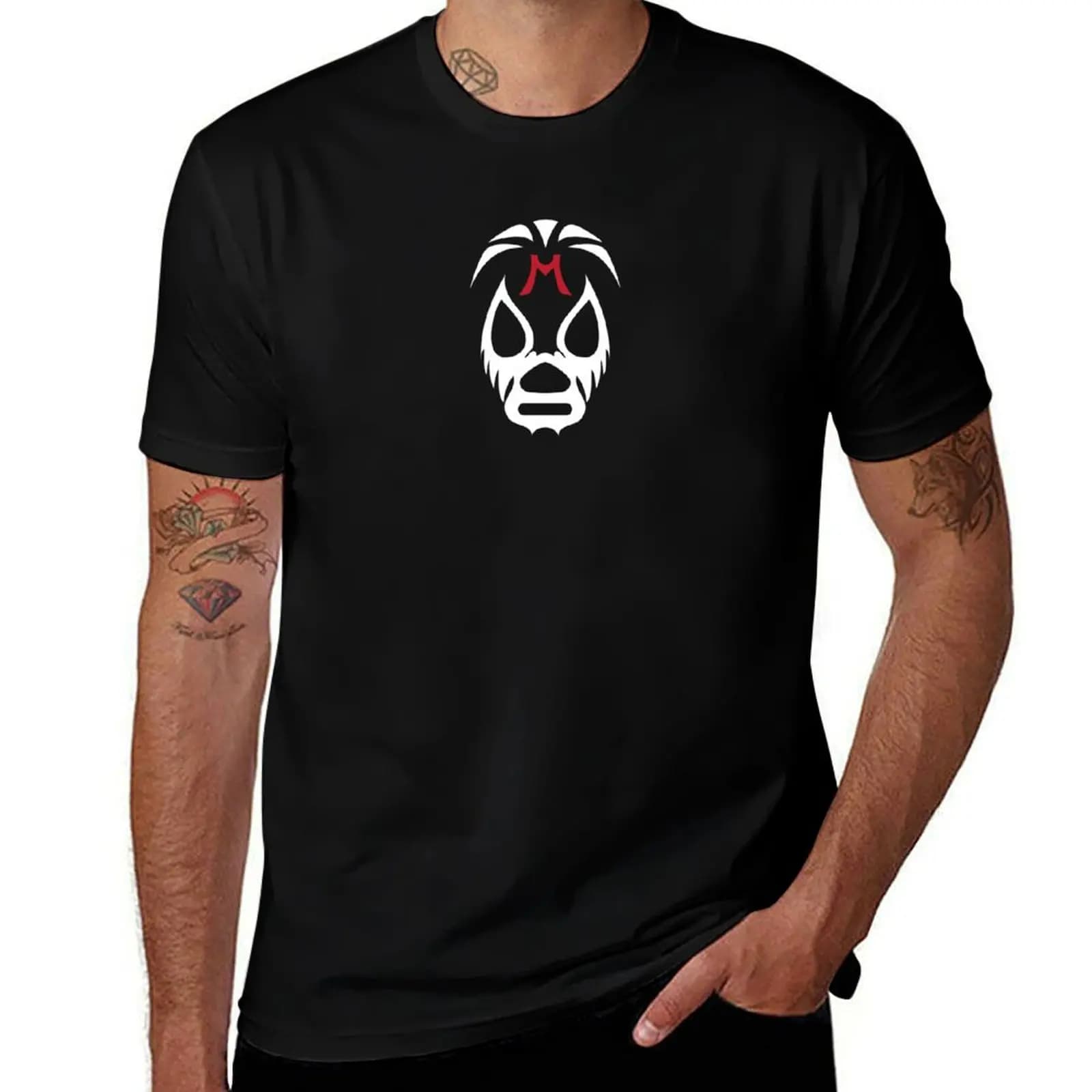 MIL MASCARAS MASK -logue white design reduced to 60% - T-shirt sublime anime shirts