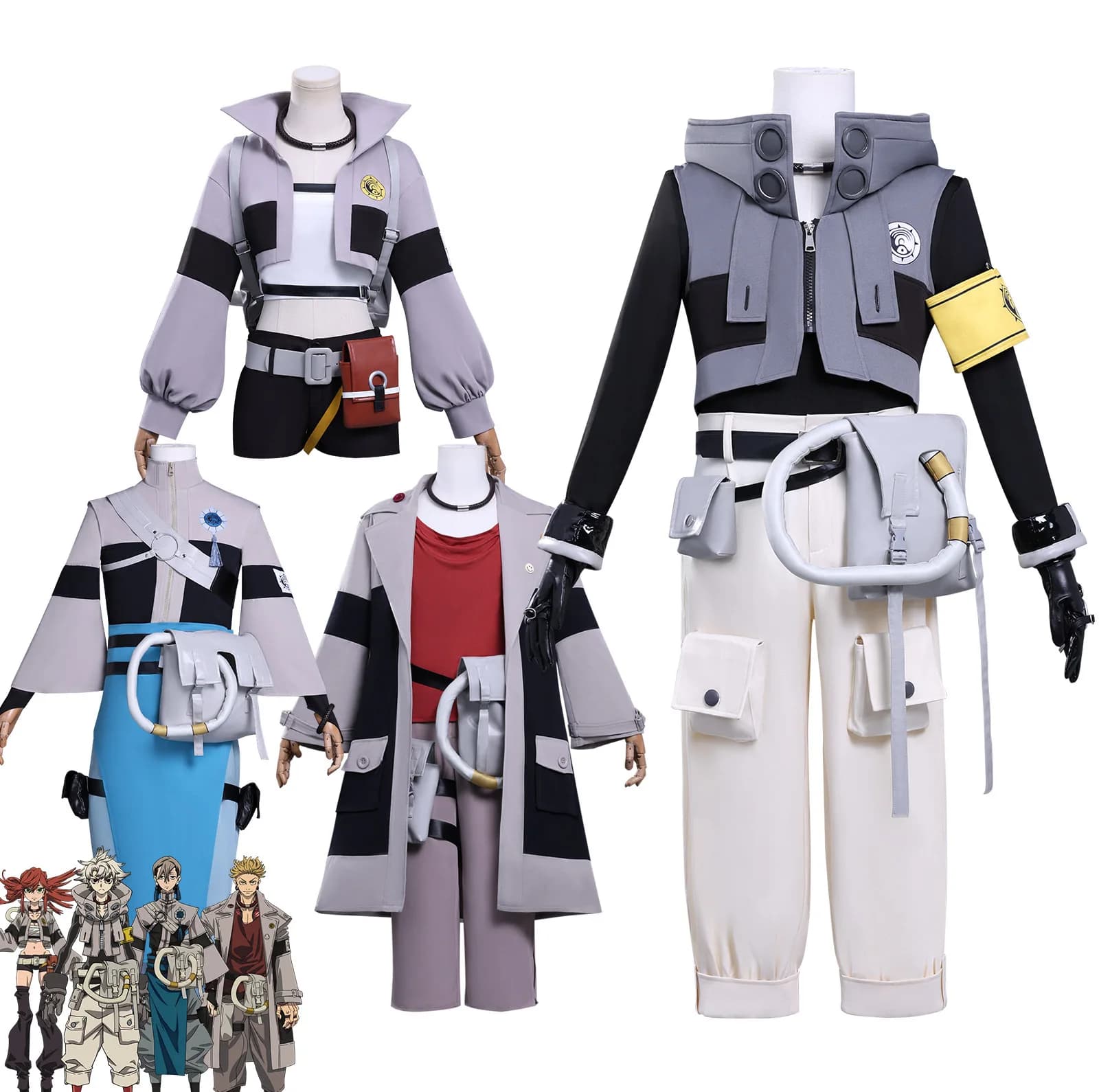 Costume Cosplay Anime Gachiakuta Guita Zanka Rudo Engine Riyo Ashwaya Amo Tamuji, Accessori per Halloween e Comic Con