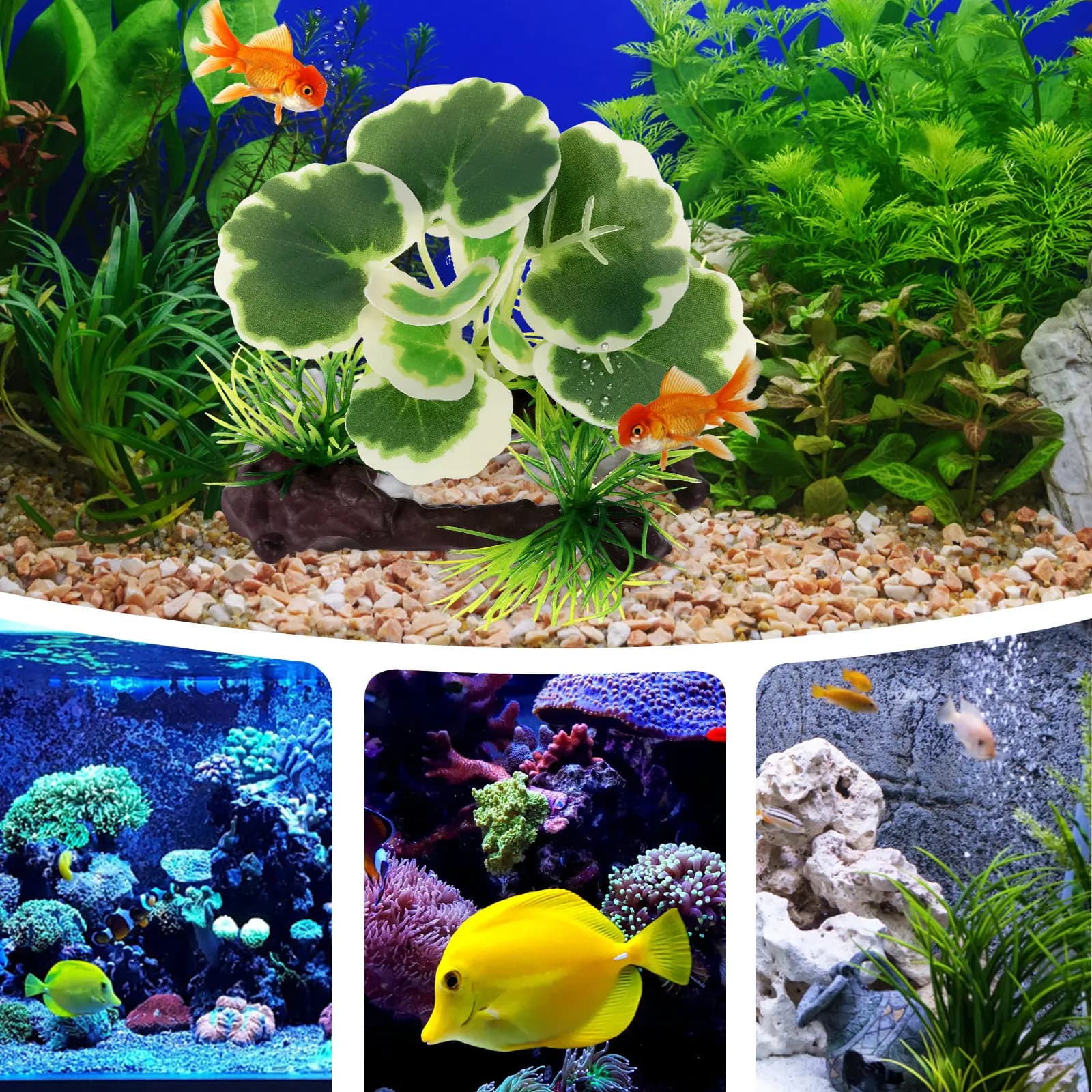 PVC Aquarium Artificial Plant Fake Submerged Water Grass Lifelike Fish Tank Decoration Small Fish Tank Accessories Aquarium