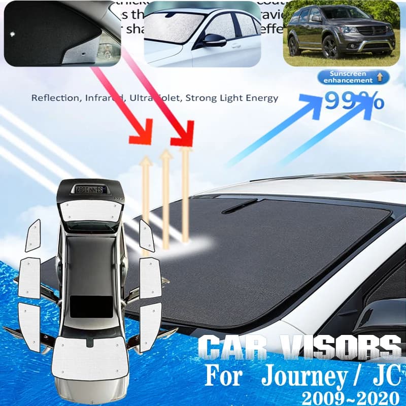 Per Dodge Journey Fiat Freemont 2009 ~ 2020 parabrezza Auto parasole ombrello visiera parasole parabrezza accessori Auto anti-uv