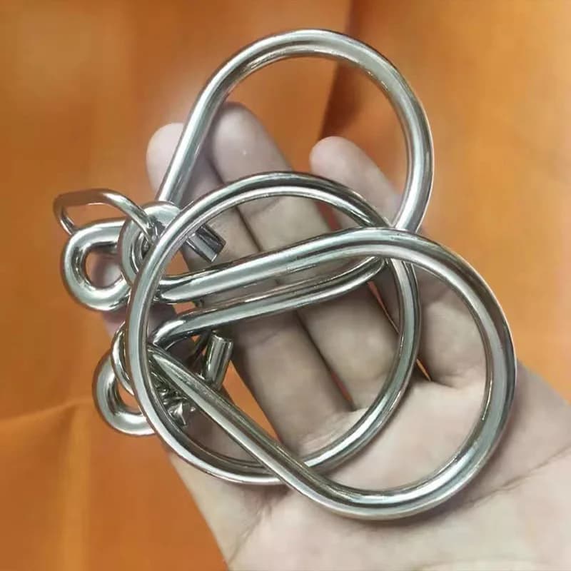 Classica serratura a ferro di cavallo Puzzle Casse Tete Rompicapo in metallo Soluzione ad anello Sblocca gioco di interblocco Test IQ per adulti e bambini