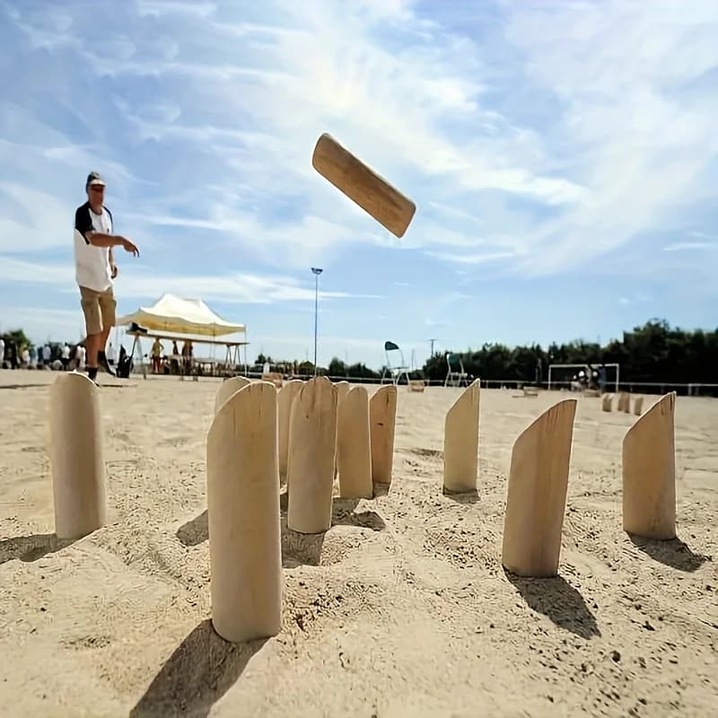 Set da Lancio per Sport di Squadra, Allenatore di Reazione, Scacchi da Prato Strategici, Set di Giochi in Legno per Esterni, Giardino, Spiaggia e Intrattenimento per Feste
