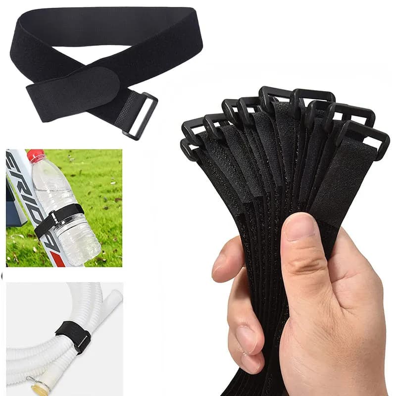 5 Pezzi Fascette Riutilizzabili in Nylon con Chiusura a Strappo per Cavi, Organizzazione Fai-da-Te, Accessori Multiuso