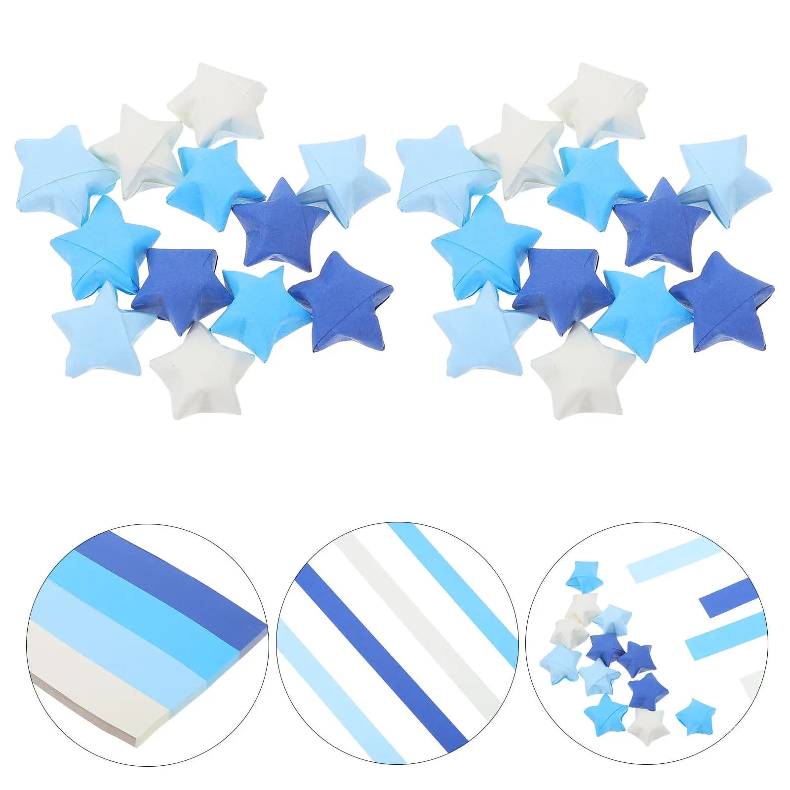 4050Pcs Gradient Color Double Sided Origami Star Paper Strips Lucky Star Paper DIY Crafts Decorative Sheets Origami Papers