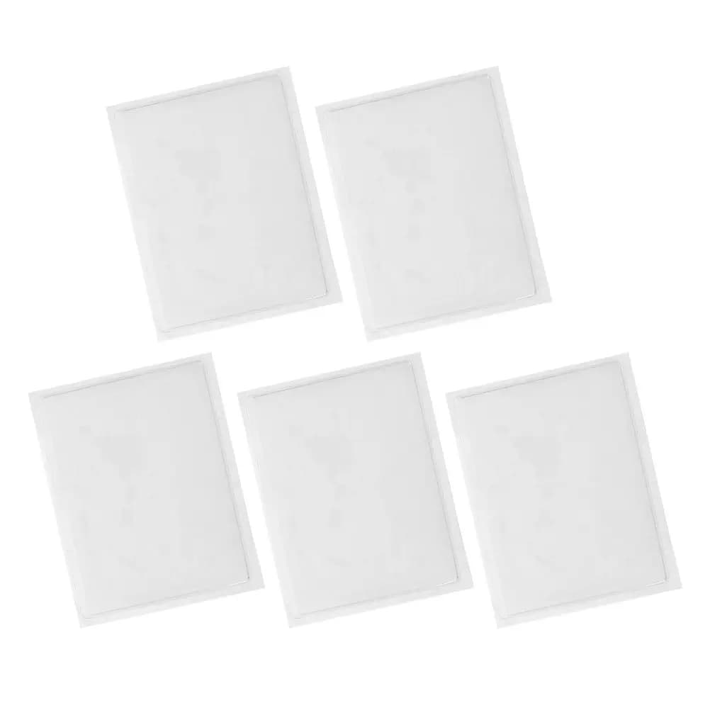 5 pezzi di custodie adesive trasparenti per carte, porta carte d'indicazione, per etichette identificative aziendali, protezione documenti, custodie in plastica