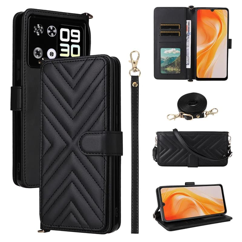 Per Cubot P90 Cordino a tracolla Portafoglio Porta carte Solt Custodia per Cubot P90 Porta carte RFID Borsa Custodia antiurto