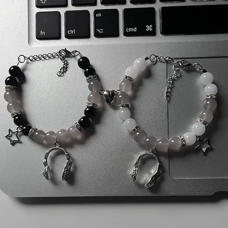 Black & White Matching Bracelet Coquettish Aesthetic Bracelet 1PCS