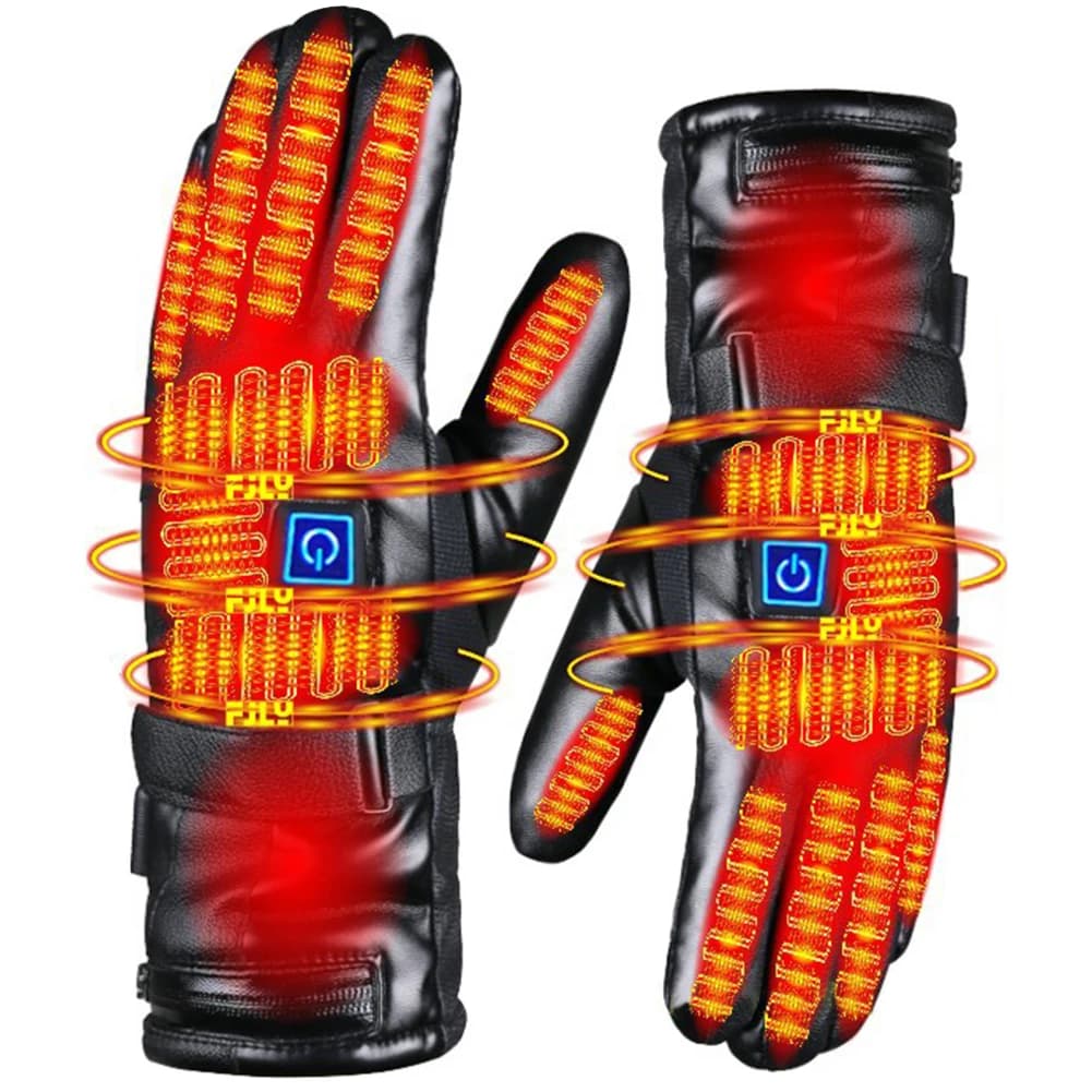 Guanti riscaldati Guanti riscaldanti alimentati a batteria a 3 livelli di temperatura Guanti termici da moto per climi freddi Accessori da sci all'aperto